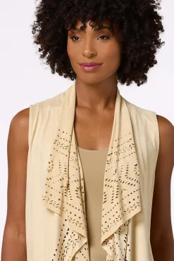 Cato Faux Suede Laser Cut Vest><noscript><img width=