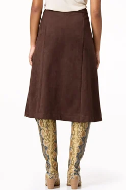 Cato Faux Suede Midi Skirt><noscript><img width=