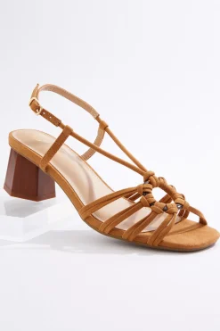 Cato Faux Suede Strappy Sandals> Sandals|Heels