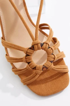 Cato Faux Suede Strappy Sandals> Sandals|Heels