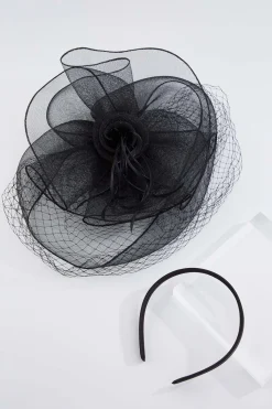 Cato Feather Veil Fascinator><noscript><img width=