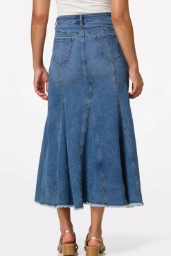 Cato Fit And Flare Denim Maxi Skirt> Skirts|Jeans