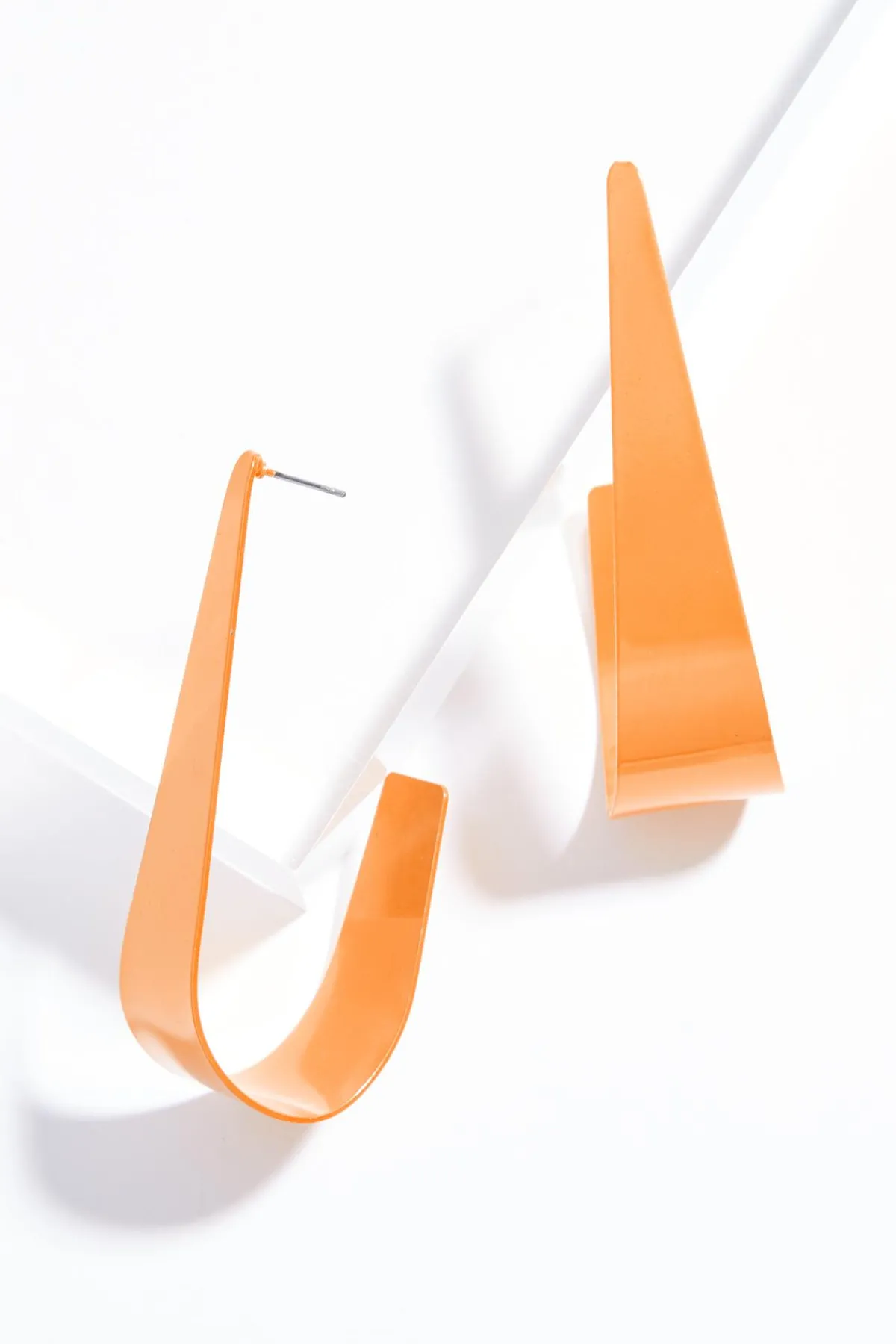 Cato Flat Colored Metal Hoop Earrings> Earrings