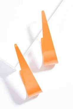 Cato Flat Colored Metal Hoop Earrings><noscript><img width=