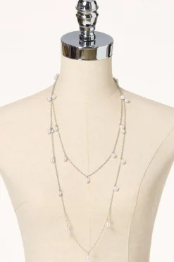 Cato Floating Pearl Long Necklace Set> Sets|Necklaces