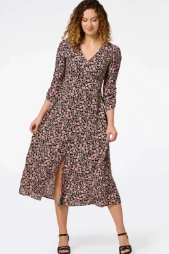 Cato Floral Cinched Sleeve Dress><noscript><img width=