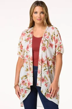 Cato Floral Clip- Dot Kimono> Tops