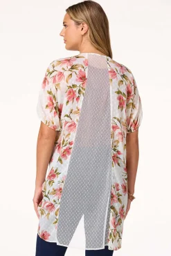 Cato Floral Clip- Dot Kimono> Tops