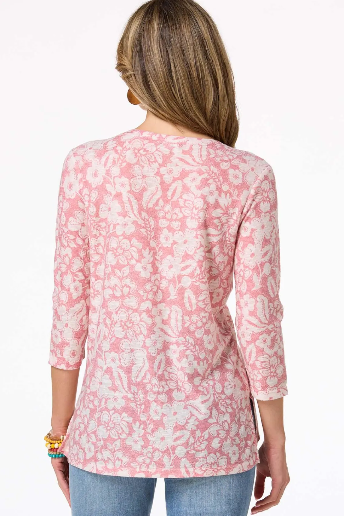 Cato Floral Cutout Tunic> Tops