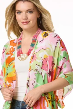 Cato Floral Explosion Kimono><noscript><img width=