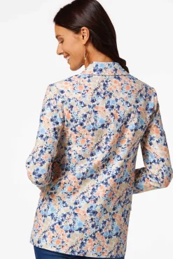 Cato Floral Linen Blazer> Suiting|Jackets & Vests