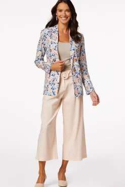 Cato Floral Linen Blazer><noscript><img width=