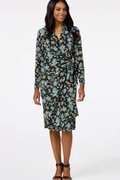 Cato Floral Side Knot Midi Dress> Dresses
