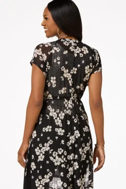 Cato Floral Tie Front Cardigan> Tops