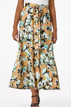 Cato Floral Tie Front Maxi Skirt> Skirts