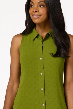 Cato Flounced High- Low Shirt Dress><noscript><img width=