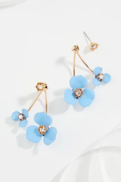 Cato Flower Front Back Post Earrings><noscript><img width=