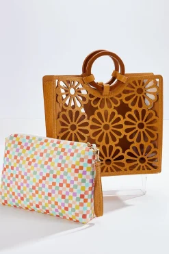 Cato Flower Lucite Tote Set> Handbags