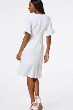 Cato Flowy Ruffled Wrap Dress> Dresses