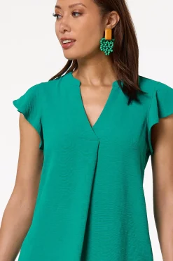 Cato Flutter Sleeve Shift Dress><noscript><img width=
