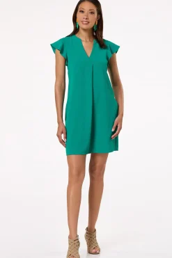 Cato Flutter Sleeve Shift Dress><noscript><img width=
