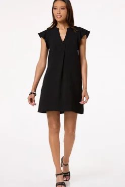 Cato Flutter Sleeve Shift Dress><noscript><img width=