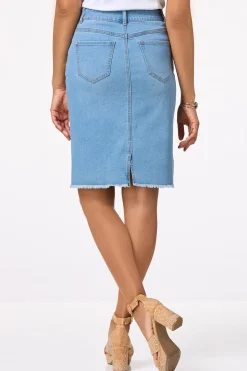 Cato Foiled Denim Skirt> Skirts|Jeans