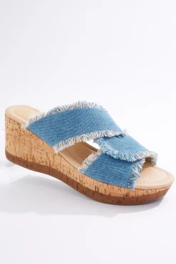 Cato Frayed Wedge Sandals> Sandals