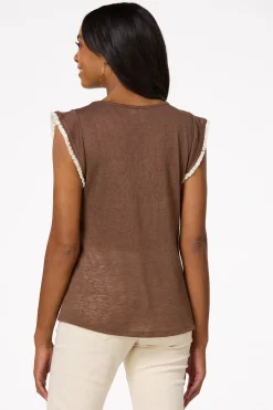 Cato Fringe Ribbon Trim Top> Tops