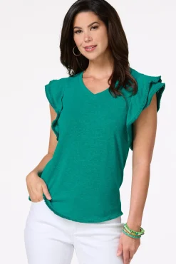 Cato Fringe Trim Tee> Tops