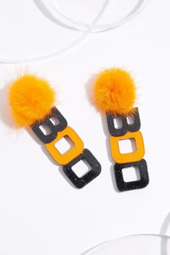 Cato Fur Ball Boo Earrings> Earrings