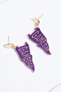 Cato Game Day Flag Earrings><noscript><img width=