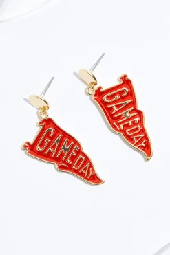 Cato Game Day Flag Earrings><noscript><img width=