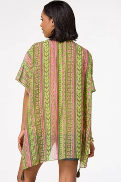 Cato Geo Border Stripe Kimono> Cover Ups|Tops