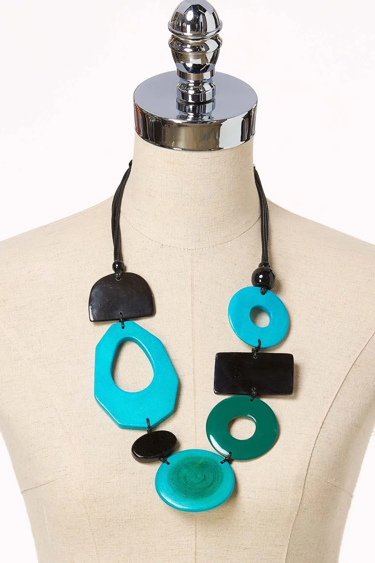 Cato Geo Wood Colorblock Necklace> Necklaces