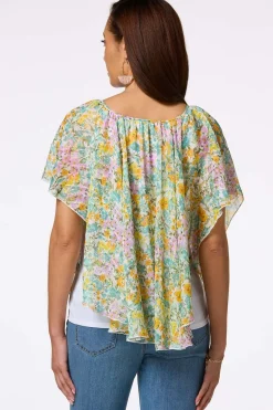 Cato Gilded Floral Capelet> Tops