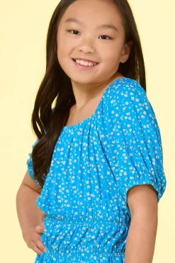 Cato Girls Blue Floral Top><noscript><img width=