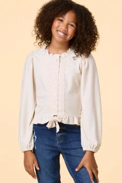 Cato Girls Clip Dot Eyelet Top> Tops & Jackets