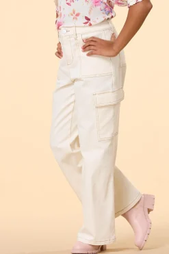 Cato Girls Contrast Wide Leg Twill Pants><noscript><img width=