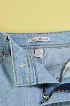 Cato Girls Cropped Eyelet Hem Jeans><noscript><img width=