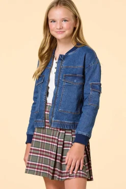 Cato Girls Denim Bomber Jacket> Tops & Jackets