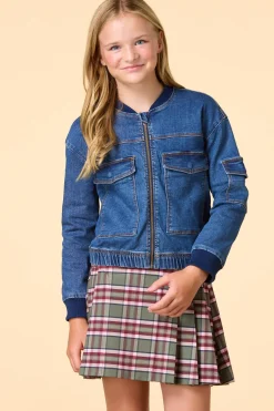 Cato Girls Denim Bomber Jacket><noscript><img width=
