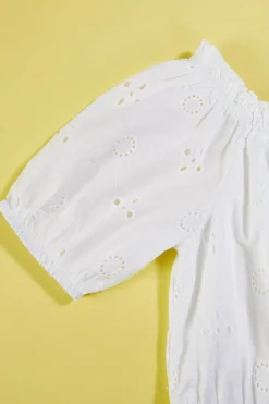 Cato Girls Eyelet Puff Sleeve Top><noscript><img width=
