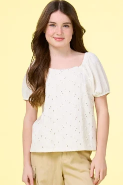 Cato Girls Eyelet Top> Tops & Jackets