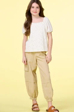 Cato Girls Eyelet Top><noscript><img width=