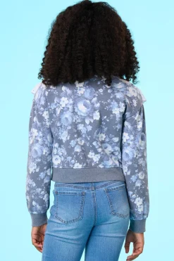 Cato Girls Floral Eyelet Trim Sweatshirt> Tops & Jackets