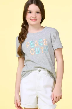 Cato Girls Floral Peace Out Tee> Tops & Jackets