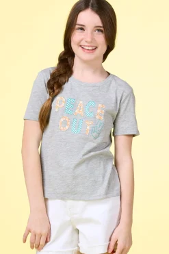Cato Girls Floral Peace Out Tee><noscript><img width=