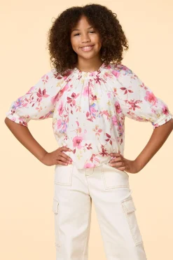 Cato Girls Floral Poet Top><noscript><img width=