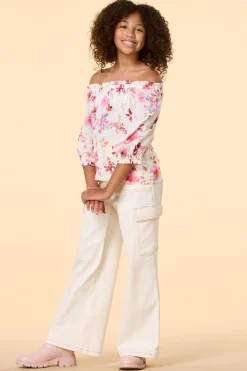 Cato Girls Floral Poet Top><noscript><img width=